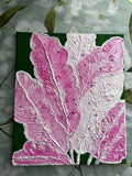 3D hand-painted canvas featuring elegant foliage for a sophisticated look.